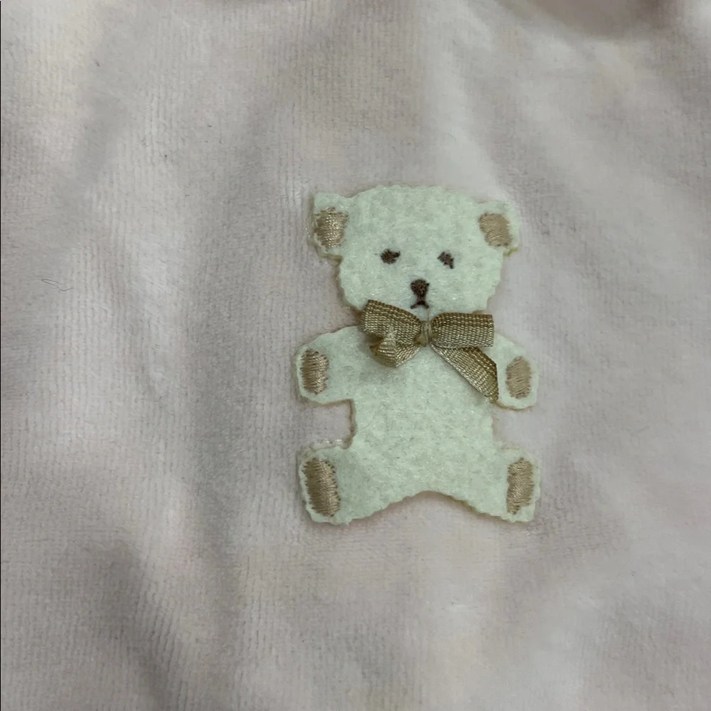 Pili carrera Spanish vintage pink velour teddy bear romper newborn 80’s 90’s